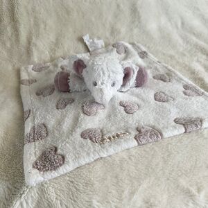 Blankets and Beyond Elephant Baby Security Blanket Lovey Plush Pink Hearts